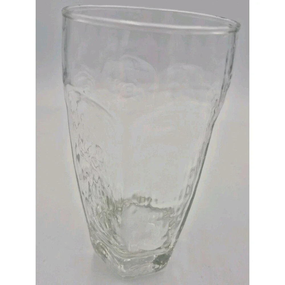 Vintage Libbey Chivalry Clear Textured 16 Oz  Glasses Tumblers Highball 6.125